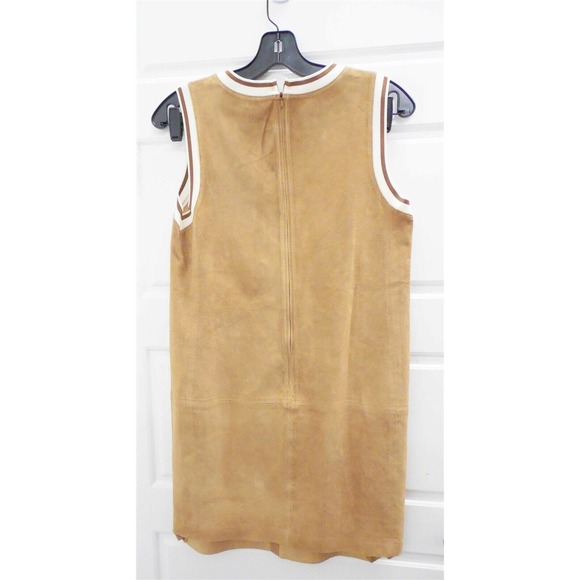 New Theory‎ Ihaya Chestnut Classic Suede Dress sz 0 $715rt - Picture 3 of 5
